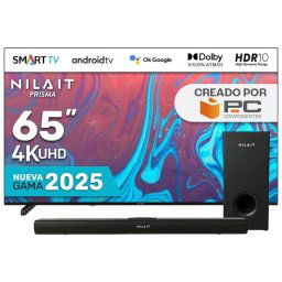 Nilait Prisma NI-65UB7001S 65" LED UHD 4K Smart TV + Harmony Sound Bar Barra de Sonido 2.1