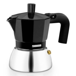 Cafetera Italiana Monix Induction Inox M863003 3 tazas 0,195L negra compatible inducción