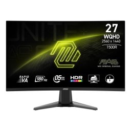 Monitor MSI 27″ 2560x1440 180Hz VA Curvo 1500R HDR FreeSync Sin Marco