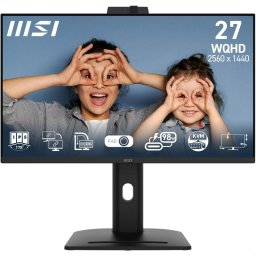 Monitor MSI Pro MP275QPDG 27" QHD 100Hz IPS Cámara Altura Ajustable Adaptive Sync Altavoces USB-C