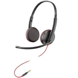 Auriculares Poly Blackwire C3225 con cable y micrófono flexible, oficina y call center