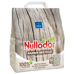 Nullodor papel Recyclé arena de celulosa - 2 x 10 l