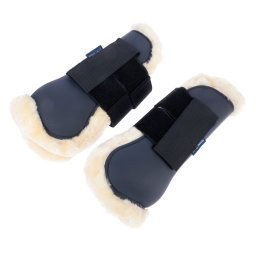 Set de botas Fetlock y polainas Nomad Tales de piel sintética, azul marino - Polainas para cob, set de 2