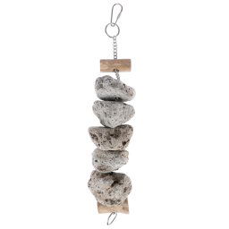 Bloque de piedra TIAKI juguete para pájaros - aprox. 6 x 30 cm (Diám x L)