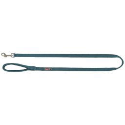 Correa Trixie Premium, petróleo - Talla: XS-S 120 cm de largo / 15 mm de ancho