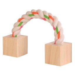Cuerda con tacos de madera Trixie para roedores - 20 cm aprox.