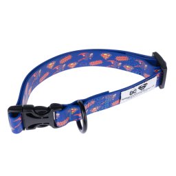 Collar DC Superman, azul - Tamaño S: 25 - 36 cm de perímetro del cuello, 20 mm de ancho