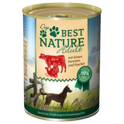 Best Nature Adult 12 x 400 g comida húmeda para perros - Pavo, ternera y zanahorias