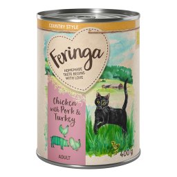 Feringa Country Style Menú 24 x 400 g - Pack Ahorro - Pollo, cerdo, pavo