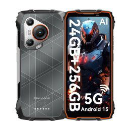 Smartphone Blackview 24GB RAM 256GB IA DeepSeek ChatGPT Gemini AI 5G 2.4K 120Hz Naranja