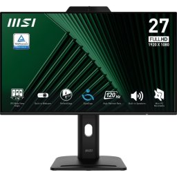 MSI PRO MP272PMG 27″ 1080p 120Hz IPS altavoces cámara USB HDMI DP FreeSync VESA Negro