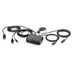 Switch KVM Startech USB-C/USB-A DisplayPort 4K 60Hz 2 Puertos Cables Integrados
