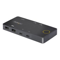 Conmutador KVM USB-C StarTech.com 2 Puertos HDMI 4K 60Hz PD 100W Compacto