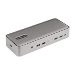 Docking Station KVM StarTech.com USB-C 2xDisplayPort 4K 60Hz 5xUSB PD 90/45W Plata
