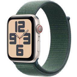 Apple Watch SE GPS +Cellular 44mm Caja Aluminio Blanco Estrella con Correa Loop Deportiva Verde Lago