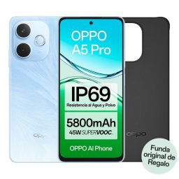 OPPO A5 Pro 4G Smartphone con IA 6.67" 90Hz 8GB/256GB 50MP IP69 5800mAh 45W Funda Incluida Azul