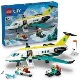 Ambulancia aérea Lego City 60465 403 piezas motonieve laboratorio médico