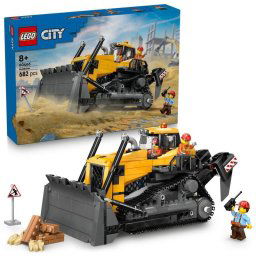 Buldócer Amarillo LEGO City 60466 682 piezas 8+ Motor Pistones y Accesorios