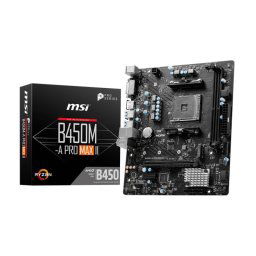 Placa Base MSI B450 B450M-A PRO MAX II AM4 Micro-ATX M.2 DDR4 64GB USB 4K