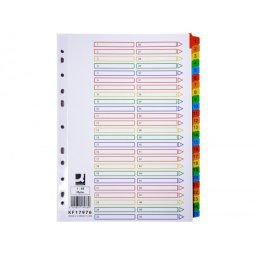 Separador numerico q-connect carton 1-50 juego de 50 separadores din a4 multitaladro