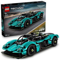 Maqueta LEGO Technic Aston Martin Valkyrie 707 piezas Motor V12 Puertas Gaviota Turquesa