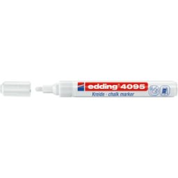 EDDING 4095WS - Marcador de tiza, 2-3 mm, blanco