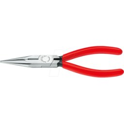 KNIPEX KN 25 01 160 - Alicates de boca semirredonda, alicates de punta plana, 160 mm