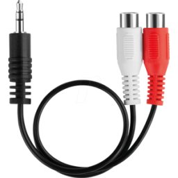 HDSUPPLY HDS LP-AA110-V2 - Conector macho jack estéreo de 3,5 mm a 2 conectores hembra RCA