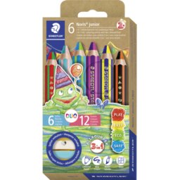 STAEDTLER 1402C6 - Lápiz de color, 10 mm, forma hexagonal, 5 colores, d&uacu