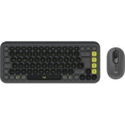 LOGITECH POPICSW - Combinación teclado/ratón, Bluetooth, negro-verde