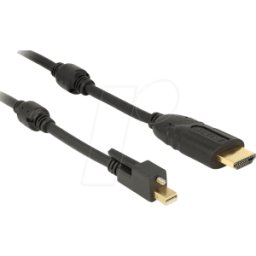 DELOCK 83732 - Mini DisplayPort 1,2 macho a HDMI A macho, 5 m, negro