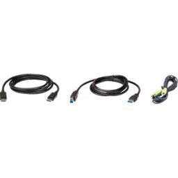 ATEN 2L7D02UDPX3 - Juego de cables KVM, DisplayPort, USB, Audio