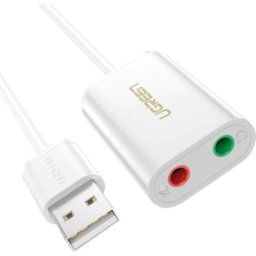 UGREEN 30143 - Adaptador de audio USB, conector macho a macho a conector jack m