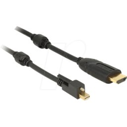 DELOCK 83731 - Mini DisplayPort 1,2 macho a HDMI A macho, 3 m, negro