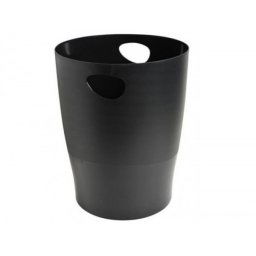 Papelera plastico exacompta ecoblack negro 15 litros