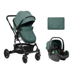 Carrito de bebé Kikkaboo 3 en 1 asiento transf. Amaia Menta