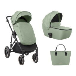 Carrito de bebé Kikkaboo 2 en 1 con capazo Thea Verde Militar