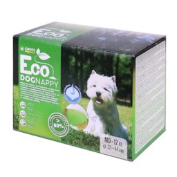 Croci Nappy Pañales ecológicos para perros - T. M: 32 - 44 cm, 12 unidades