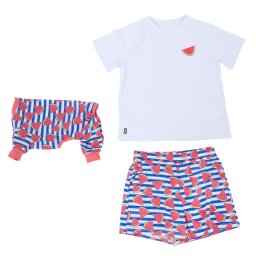 TIAKI Pet & Parent Pijama con outfit a juego, melón - Pijama para padres de perros talla M + camiseta a juego para perros M