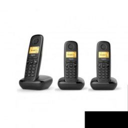 TELEFONO INALAMBRICO DECT SIEMENS GIGASET A170 TRIO NEGRO - Inside-Pc