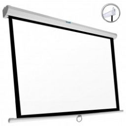 Pantalla de Proyeccion mural 180cm x 180cm manual IGGUAL PSIMS180 - Inside-Pc