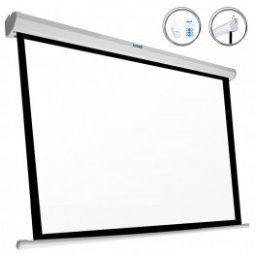 Pantalla de Proyeccion mural Panoramica 84" 184cm x 104cm electrica IGGUAL PSIPS184 - Inside-Pc