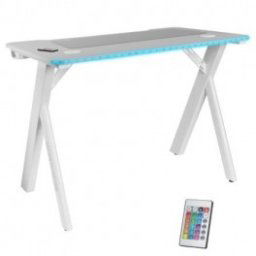 Mesa Gamer Mars Gaming MGD100RGB - 100cm x 60cm x 74cm - Blanca - Inside-Pc