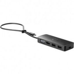 Concentrador - HUB USB - USB3.0 - USB-C HP USB-C Travel Concentrador - HUB G2 - 2 Puertos USB - 1 HDMI - 1 VGA - Negro