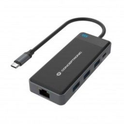 Adaptador Conceptronic USB-C a Gigabit Ethernet RJ45 - Hub 3x USB3.2 - USB-C - Inside-Pc