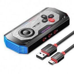 Tarjeta de Sonido Gaming con Amplificador Vention CVAB0 - USB-C Macho - 3x Jack 3.5 Hembra - Inside-Pc