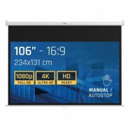 Pantalla de Proyeccion Manual 16:9 106" 234cm x 131cm IGGUAL IGG319284 - Inside-Pc