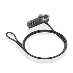 Cable de seguridad Aisens combinación 1,5m acero Kensington 4 dígitos recubierto vinilo