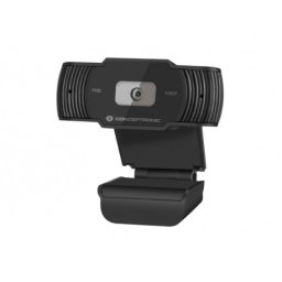 Webcam Conceptronic AMDIS04B Full HD 1080p 3,6mm Plug and Play Micrófono USB 2.0