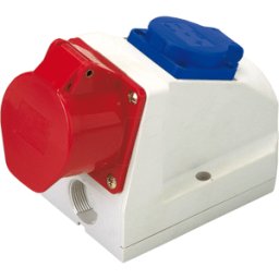 PC ELECTRIC CEE-DOSE 4-16 - Toma de corriente mural CEE, 400 V, 16 A, roja, en superficie